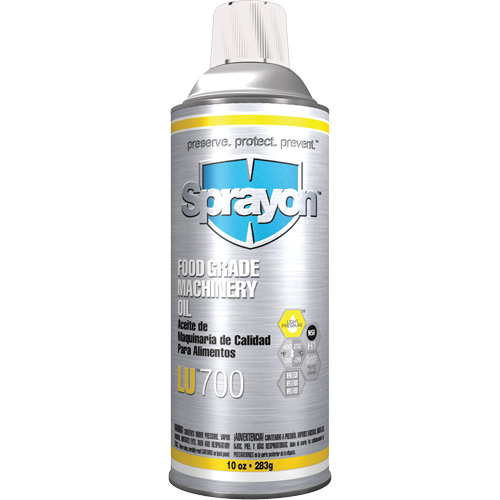 LU700 Food Grade Machinery Oil, 10 oz., Aerosol Can TGS INDUSTRIEL