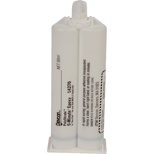 5-Minute Adhesive, 50 ml, Dual Cartridge, Two-Part, Clear TGS INDUSTRIEL
