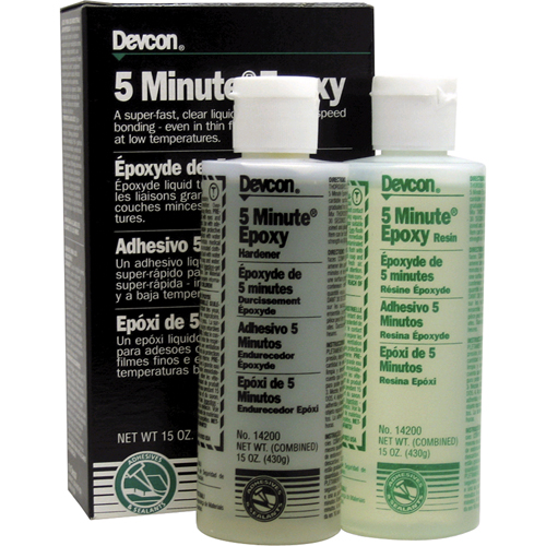 5-Minute Adhesive, 444 ml, Bottle, Two-Part, Clear TGS INDUSTRIEL
