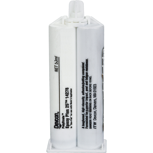 Colle &eacute;poxyde Plus 25, Deux composants, Cartouche double, 50 ml, Gris TGS INDUSTRIEL
