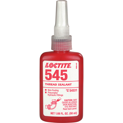 Thread Sealant 545 Hydraulic/Pneumatic Sealant, Bottle, 50 ml, -54° C - 149° C/-65° F - 300° F TGS INDUSTRIEL