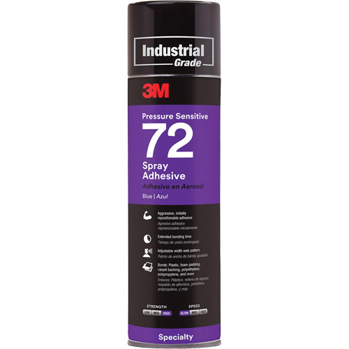 Adh&eacute;sifs autocollants 72, Bleu, Canette a&eacute;rosol TGS INDUSTRIEL