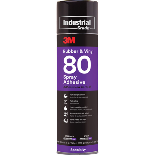 Rubber & Vinyl Spray Adhesive, Yellow, Aerosol Can TGS INDUSTRIEL