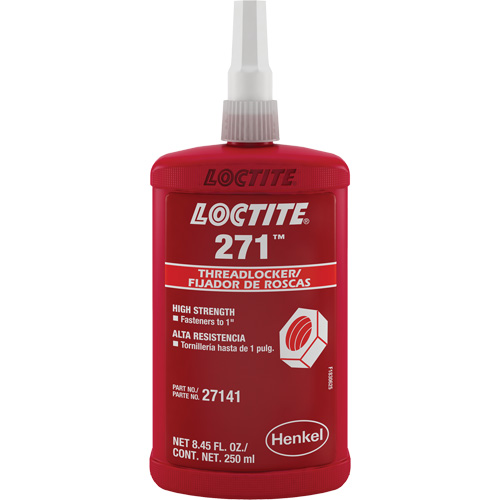 Threadlocker 271 , Red, High, 250 ml, Bottle TGS INDUSTRIEL
