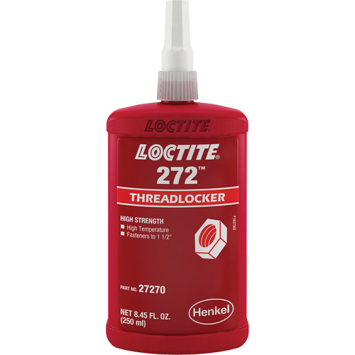 Compos&eacute; de blocage 272 temp&eacute;rature &eacute;lev&eacute;e, Rouge, &eacute;lev&eacute;, 250 ml, Bouteille TGS INDUSTRIEL