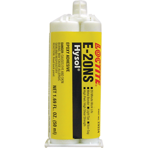 Hysol E-20NS Epoxy, Two-Part, Dual Cartridge, 120 g., Tan TGS INDUSTRIEL