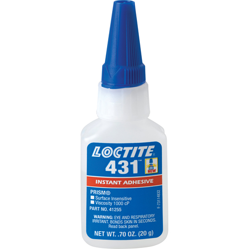431 Surface Insensitive Instant Adhesive, Clear, Bottle, 20 g TGS INDUSTRIEL
