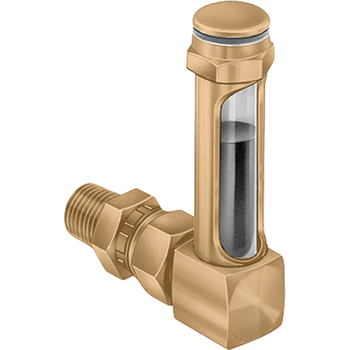 Indicateurs de niveau &agrave; liquide en laiton - Raccords universels, Filet&eacute;, 8-11/16" lo, 225°F (107,22° C) TGS INDUSTRIEL