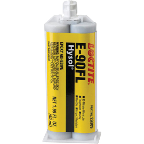 Adh&eacute;sif Hysol E-90FL, 102 g, Cartouche double, Deux composants, Gris TGS INDUSTRIEL