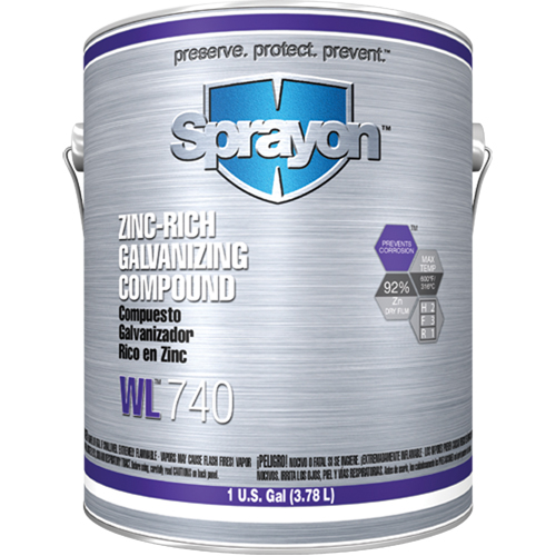 WL740 Zinc-Rich Galvanizing Compound, Gallon TGS INDUSTRIEL