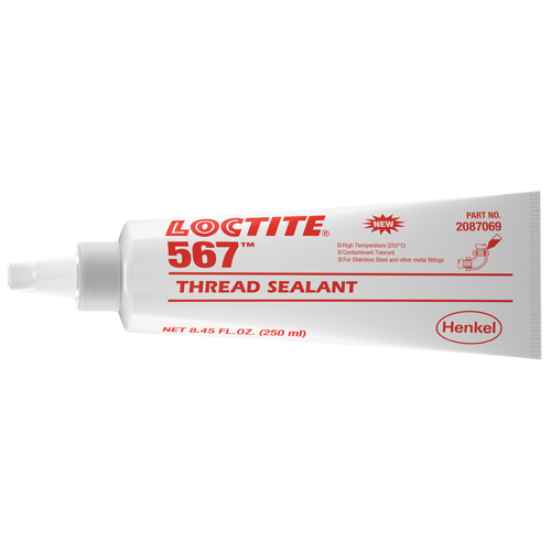 567 High Temperature Thread Sealant, Tube, 250 ml, -53.88° C - 204° C/-65° F - 400° F TGS INDUSTRIEL