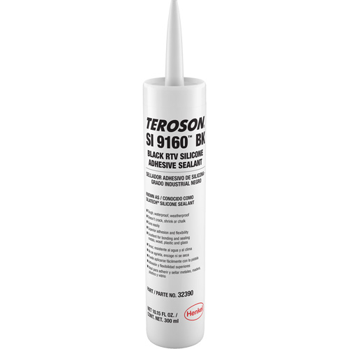 Teroson&reg; SI 9160 Silicone Sealant, Cartridge, Black TGS INDUSTRIEL