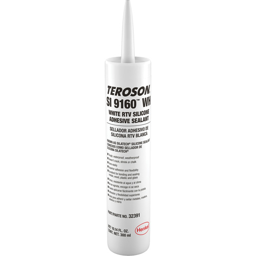 Scellant &agrave; la silicone Teroson SI 9160, Cartouche, Blanc TGS INDUSTRIEL