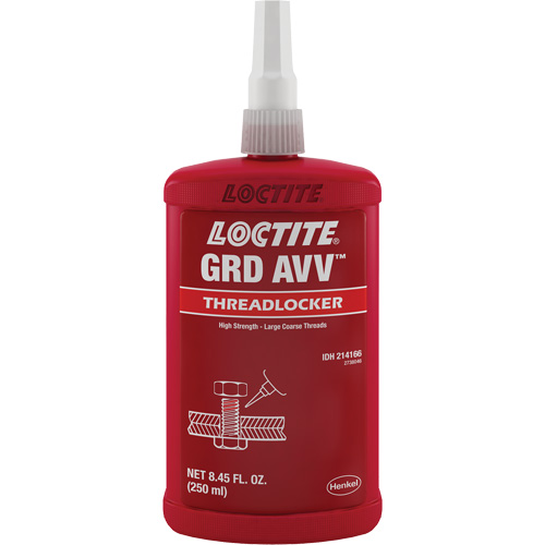 Letter Grade AVV Threadlocker, Red, High, 250 ml, Bottle TGS INDUSTRIEL
