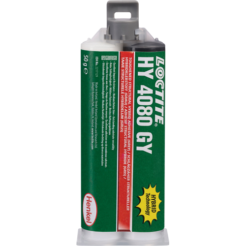 HY 4080 GY Structural Repair Hybrid Adhesive, Two-Part, Dual Cartridge, 50 g, Grey TGS INDUSTRIEL