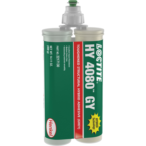 HY 4080 GY Structural Repair Hybrid Adhesive, Two-Part, Dual Cartridge, 400 g, Grey TGS INDUSTRIEL