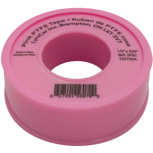 Teflon&reg; Tape, 520" L x 1/2" W, Pink TGS INDUSTRIEL