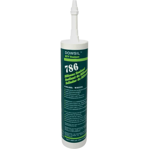 Agent d'&eacute;tanch&eacute;it&eacute; &agrave; base de silicone Dowsil 786, 300 ml, Cartouche, Blanc TGS INDUSTRIEL