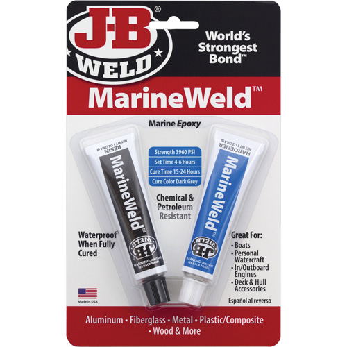MarineWeld Epoxy, Two-Part, Tube, 3 oz., Grey TGS INDUSTRIEL