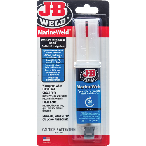 MarineWeld Adhesive, 25 ml, Syringe, Two-Part, White TGS INDUSTRIEL