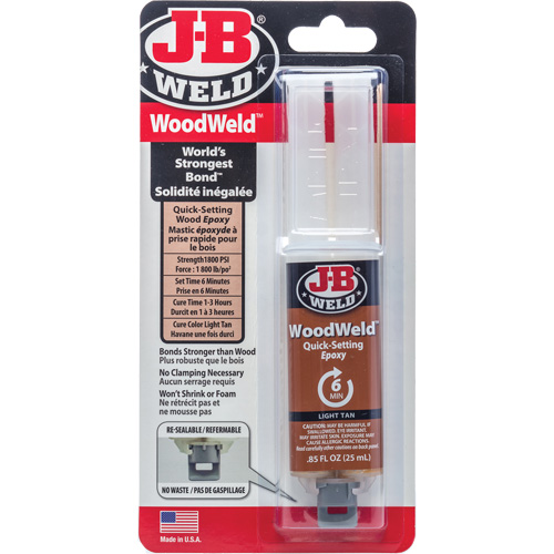 WoodWeld Adhesive, 25 ml, Syringe, Two-Part, Tan TGS INDUSTRIEL