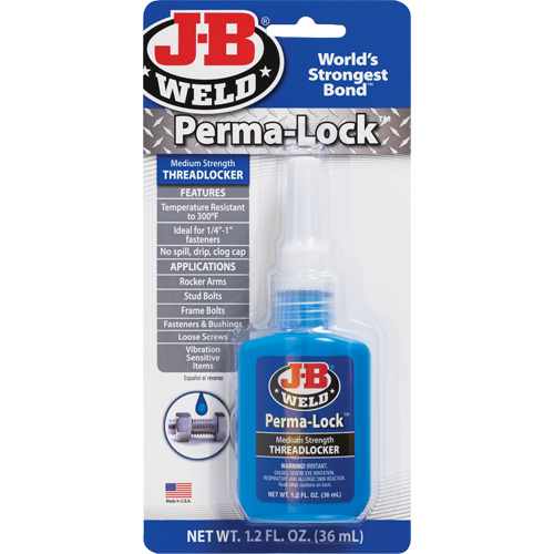 Perma-Lock Threadlocker, Blue, Medium, 36 ml, Bottle TGS INDUSTRIEL