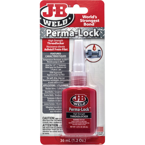 Perma-Lock Threadlocker, Red, High, 36 ml, Bottle TGS INDUSTRIEL