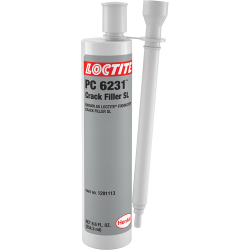 Loctite&reg; Fixmaster&reg; Crack Filler SL, 8.6 fl. oz., Dual Cartridge, Grey TGS INDUSTRIEL