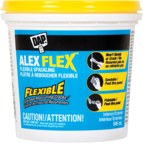 Pl&acirc;tre &agrave; reboucher flexible Alex Flex, 946 ml, Contenant en plastique TGS INDUSTRIEL