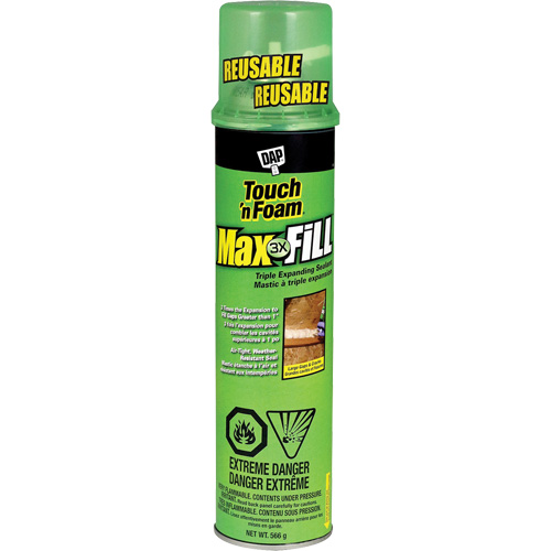 Scellant &agrave; triple expansion Touch 'n Foam Max Fill, 566 g, Canette a&eacute;rosol, Cr&egrave;me TGS INDUSTRIEL