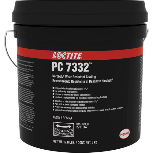 7332 Nordbak&reg; Wear Prevention Coating, Grey, 10 kg, Pail TGS INDUSTRIEL