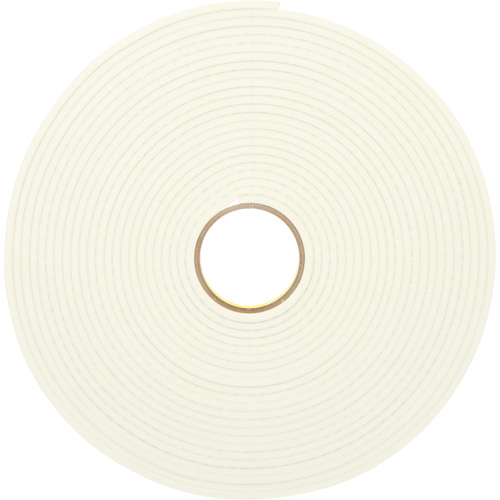 Double-Coated Urethane Foam Tape, 16.5 m (54') L x 12.7 mm (1/2") W, 25 mils, Urethane TGS INDUSTRIEL