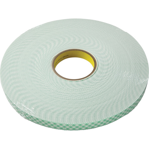 Double-Coated Foam Tape, 33 m (108') L x 18 mm (3/4") W, 62.5 mils, Urethane TGS INDUSTRIEL