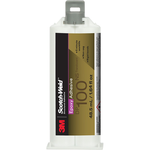 Scotch-Weld Adhesive, 1.64 fl. oz., Cartridge, Two-Part, Translucent TGS INDUSTRIEL