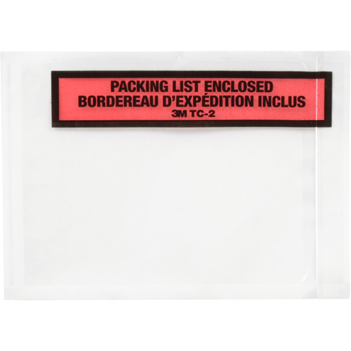 Pochette pour bordereau d'exp&eacute;dition, 5-1/2" lo x 4-1/2" la, Style Insertion par extr&eacute;mit&eacute; TGS INDUSTRIEL