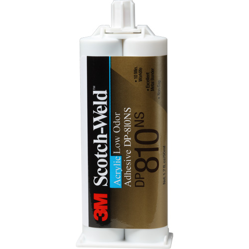 Adh&eacute;sif acrylique &agrave; faible odeur Scotch-Weld, Deux composants, Cartouche double, 1,7 oz, Blanc TGS INDUSTRIEL