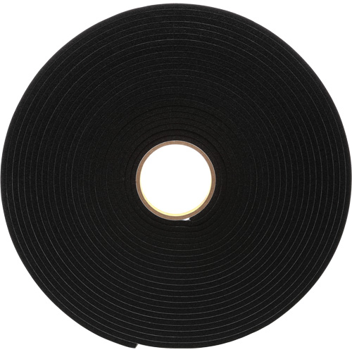 Ruban de mousse en vinyle 4504, 25,4 mm (1") la x 16,5 m (54') lo, 250 mils, Noir TGS INDUSTRIEL