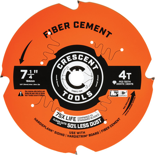 Circular Saw Blade, 7-1/4", 4 Teeth, Cement Use TGS INDUSTRIEL