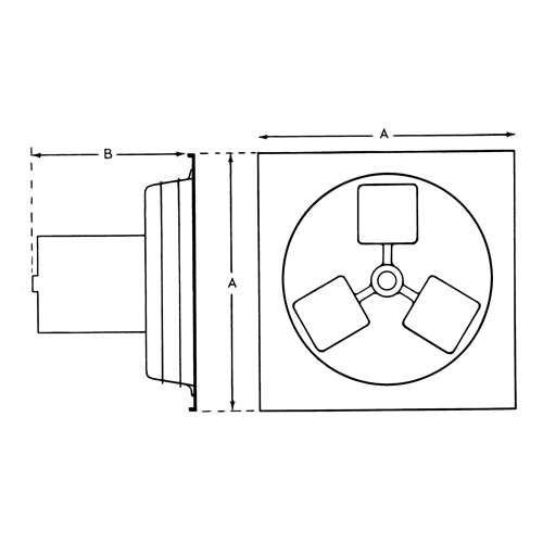 Ventilateur d'&eacute;chappement 12" s&eacute;rie panneau 1SP TGS INDUSTRIEL