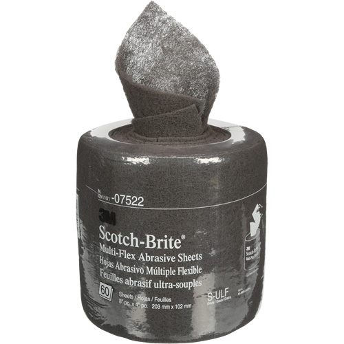 Rouleaux de feuilles Scotch-Brite, Carbure de silicium, 8", Grain Ultra fin TGS INDUSTRIEL