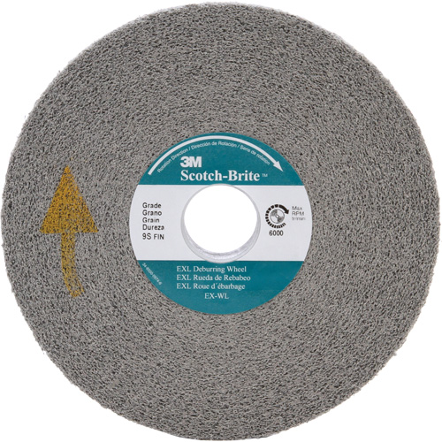 Scotch-Brite EXL Deburring Wheel, 6" x 1", 1" Arbor TGS INDUSTRIEL