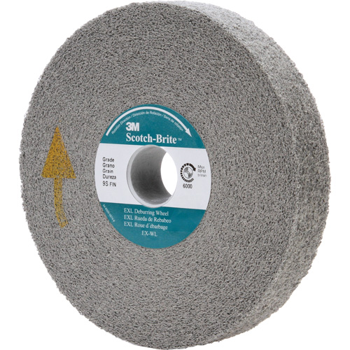 Scotch-Brite EXL Deburring Wheel, 6" x 1", 1" Arbor TGS INDUSTRIEL