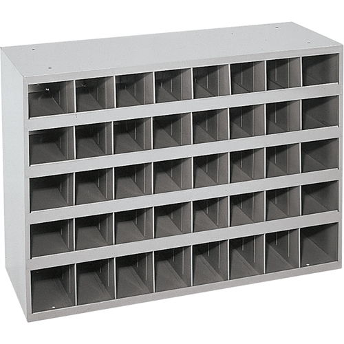 Steel Storage Bin Cabinet, 33-3/4" W x 12" D x 23-7/8" H, Grey TGS INDUSTRIEL