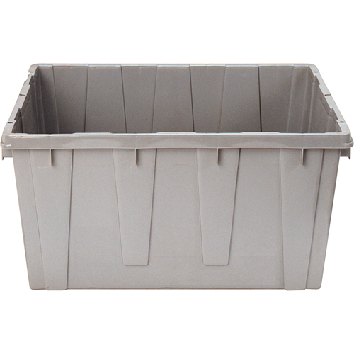 Contenant emboîtable, 21,1" la x 17,7" p x 12" h, Gris TGS INDUSTRIEL