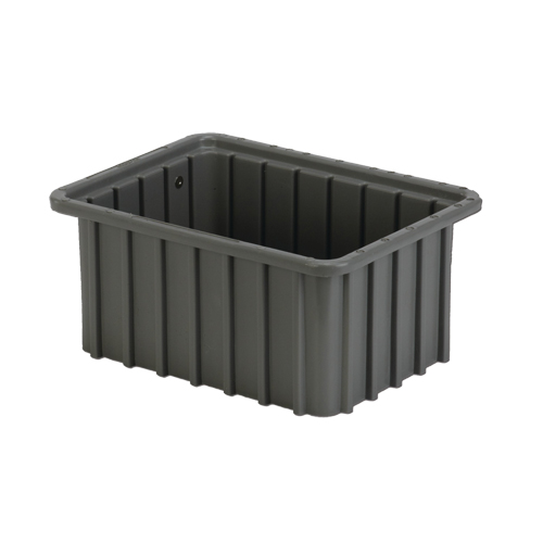 Contenant Divider Box, Poly&eacute;thyl&egrave;ne, 9,8" la x 7,3" p x 5" h, Gris TGS INDUSTRIEL
