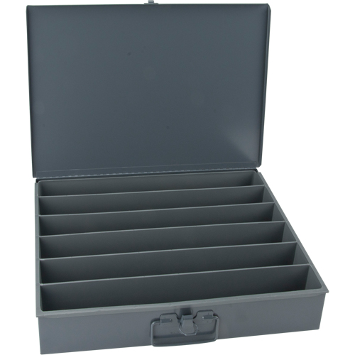 Boîtes en acier &agrave; compartiments &agrave; fond courb&eacute;, 18,34" la x 12,16" p x 3,16" h, 6 horizontaux compartiments TGS INDUSTRIEL