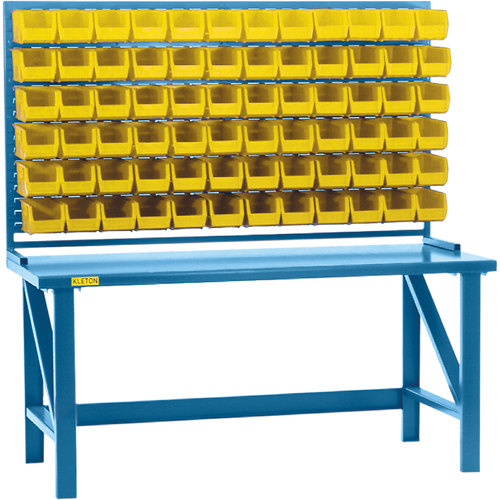 Rayonnage &agrave; persienne avec bacs, 36 bacs, 72" la x 15" p x 40" h TGS INDUSTRIEL
