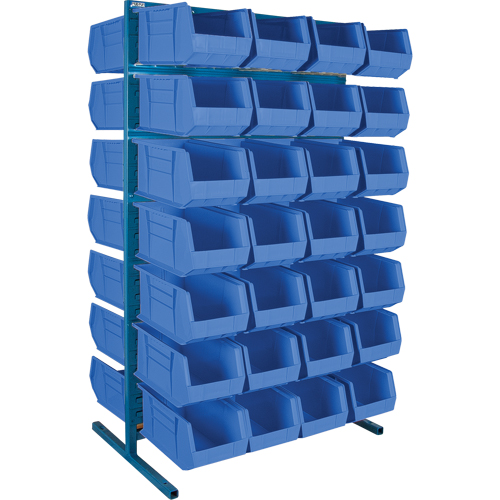 Double-Sided Stationary Bin Rack, 36" W x 24" D x 61" H, 56 Bins TGS INDUSTRIEL