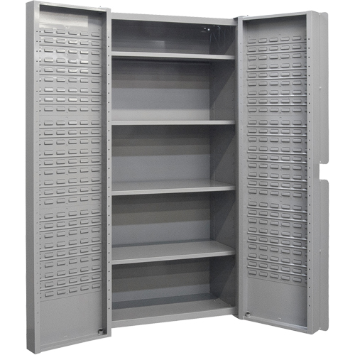 Deep Door Combination Cabinets, 38" W x 24" D x 72" H, Grey TGS INDUSTRIEL