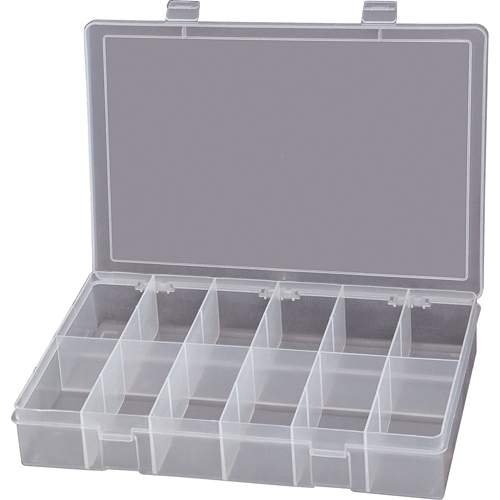 Boîtes &agrave; compartiments compactes en polypropyl&egrave;ne, 13-1/8" la x 9" p x 2-5/16" h, 12 compartiments TGS INDUSTRIEL